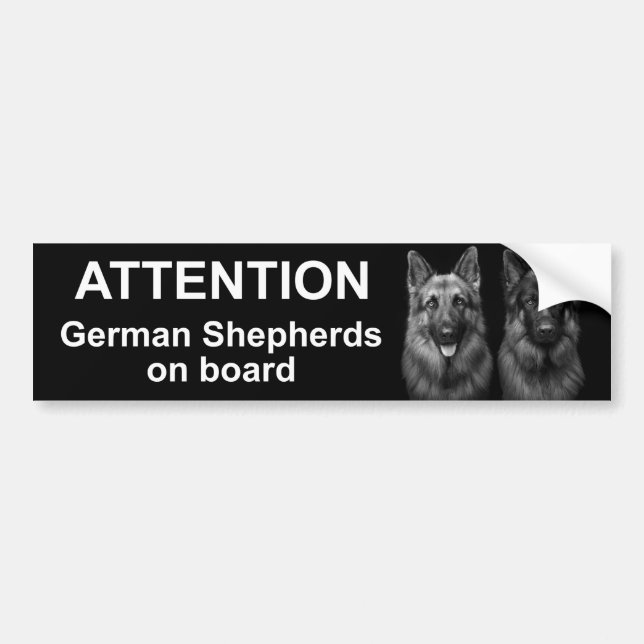 German shepherd on board sticker (Front)