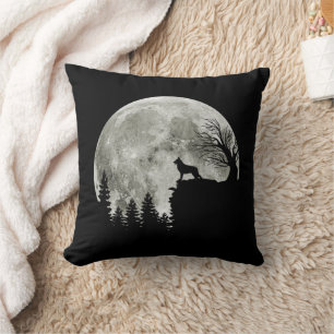 German Shepherd On Mountain Happy Halloween Cushion