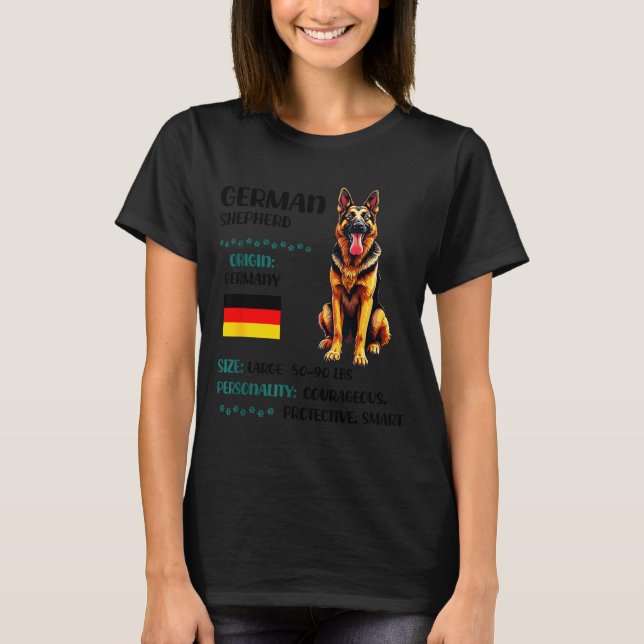 German Shepherd Origin Funny German Shepherd Lover T-Shirt (Front)
