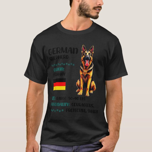 German Shepherd Origin Funny German Shepherd Lover T-Shirt (Front)