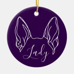 German Shepherd Ornament (Paw Prints)