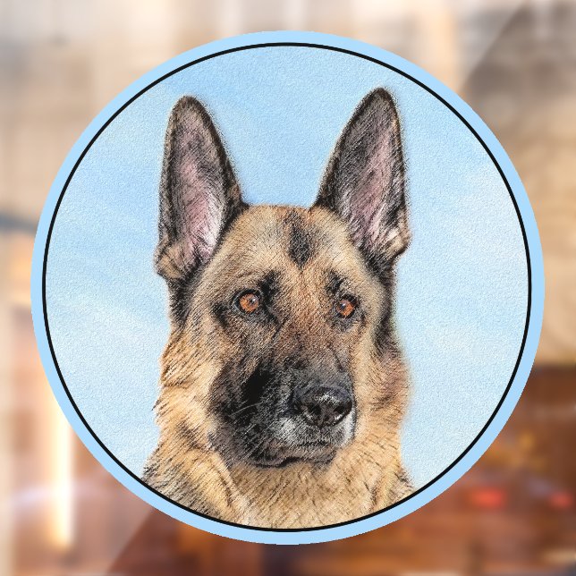German Shepherd Painting - Cute Original Dog Art (Sheet 2)