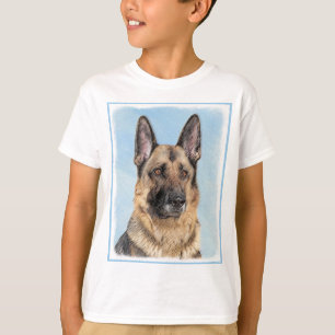 German Shepherd Painting - Cute Original Dog Art T-Shirt