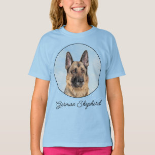 German Shepherd Painting - Cute Original Dog Art T T-Shirt
