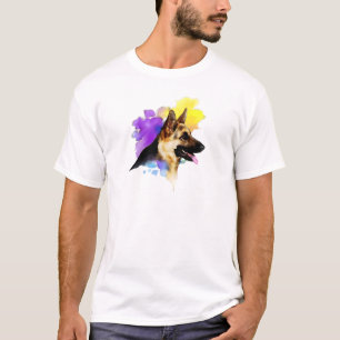 German Shepherd Painting T-Shirt