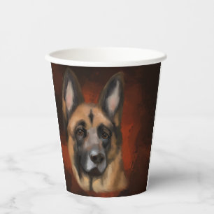 GERMAN SHEPHERD PAPER CUPS