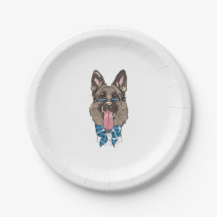 German Shepherd Paper Plate
