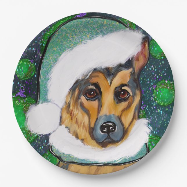 GERMAN SHEPHERD   PAPER PLATE (Front)