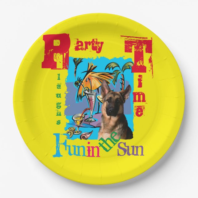 German Shepherd Paper Plate (Front)
