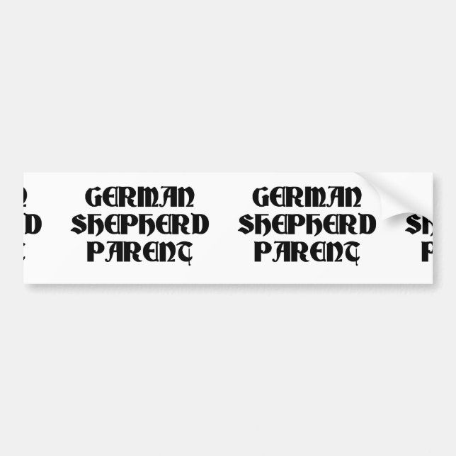 german shepherd parent bumper sticker (Front)