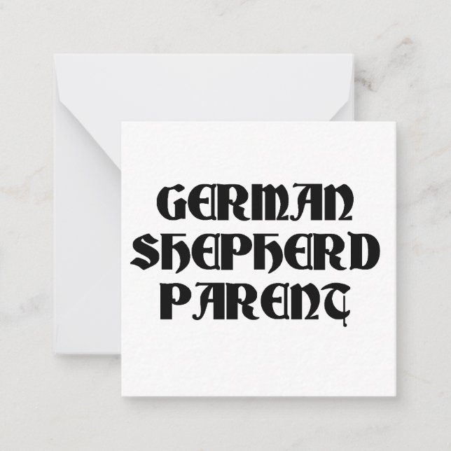 german shepherd parent card (Front)