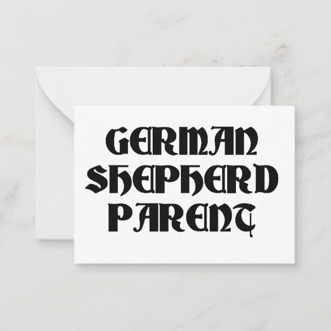 german shepherd parent card (Front)