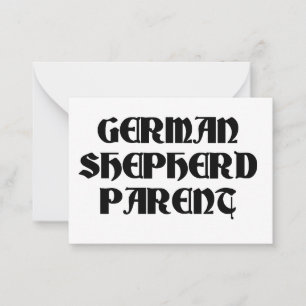 german shepherd parent card