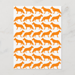 German Shepherd Pattern Postcard