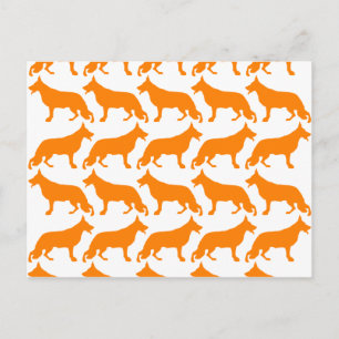 German Shepherd Pattern Postcard