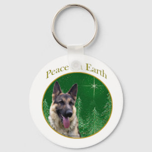 German Shepherd Peace Key Ring