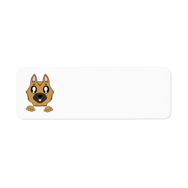 german shepherd peeking cartoon (Front)