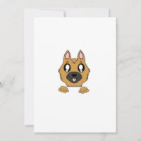 german shepherd peeking cartoon