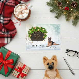 German Shepherd Personalised Christmas Greeting Holiday Postcard