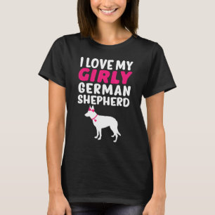 German Shepherd Pet Girl Girly Dog Gender Reveal T-Shirt