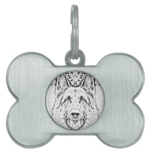 German shepherd pet ID tag
