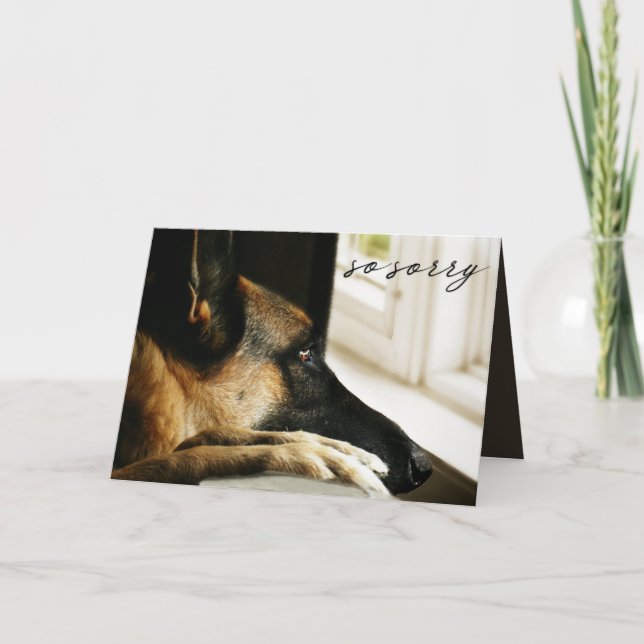 German Shepherd Pet Loss Sympathy Card (Front)