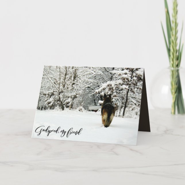 German Shepherd Pet Loss Sympathy Card (Front)