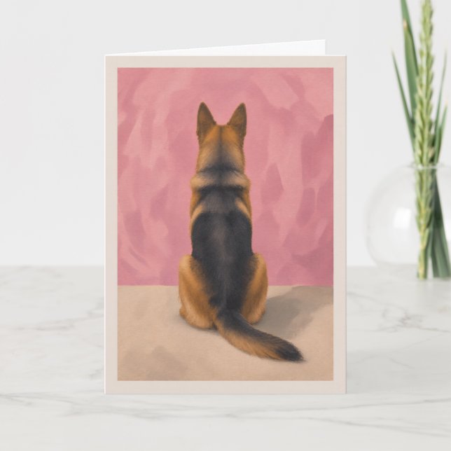 German Shepherd Pet Sympathy Card (Front)