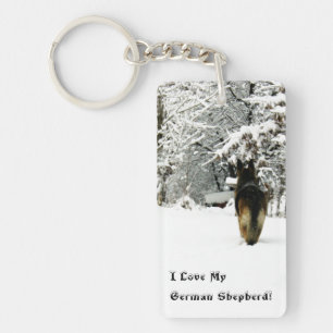 German Shepherd Photo Key Ring