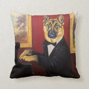 German Shepherd Piano Waltz Cushion