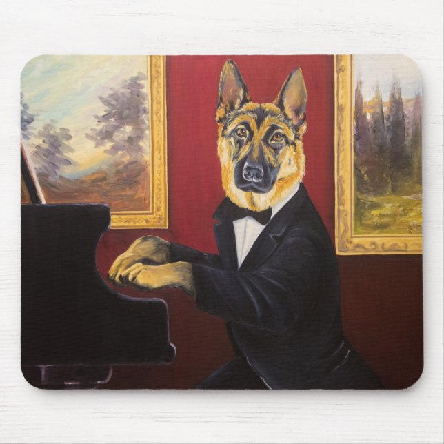 German Shepherd | Piano Waltz Mouse Pad (Front)