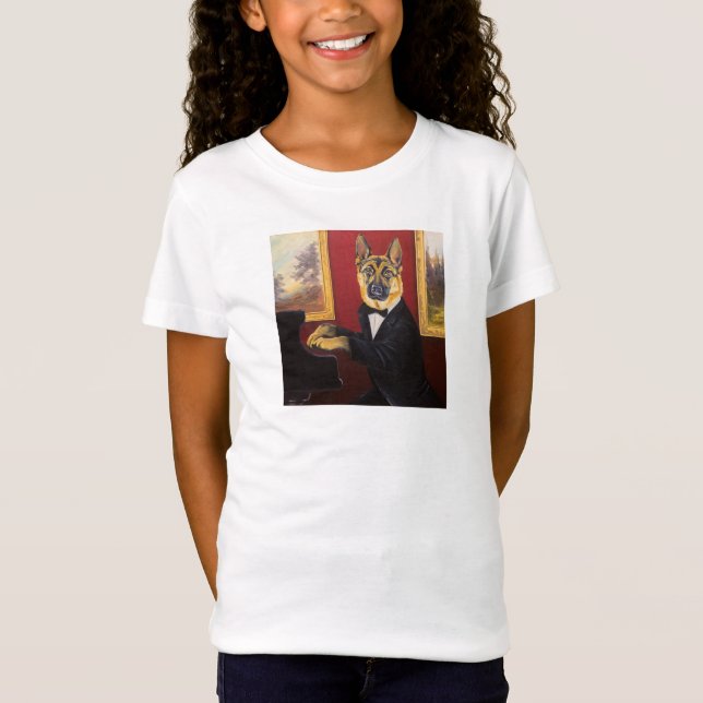 German Shepherd | Piano Waltz T-Shirt (Front)