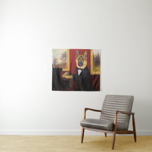 German Shepherd Piano Waltz Tapestry
