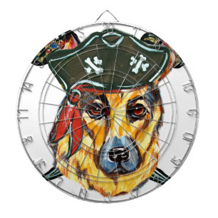 German Shepherd Pirate Dartboard
