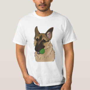 German Shepherd Play Time with Ball T-Shirt