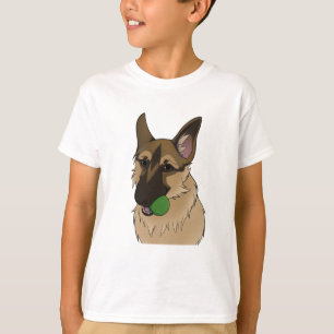 German Shepherd Play Time with Ball  T-Shirt