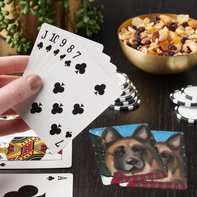 German Shepherd  Playing Cards (In Situ)