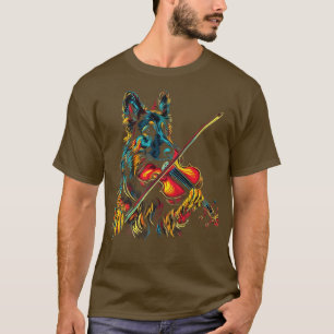 German Shepherd Playing Violin T-Shirt