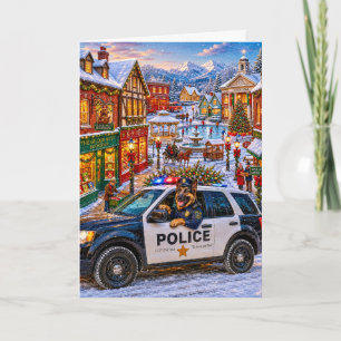 German Shepherd Police Holiday Card