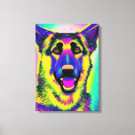 German Shepherd Pop Art    Canvas Print<br><div class="desc">Introducing German Shepherd Pop Art! This design is perfect for anyone who loves dogs and wants to show their support for their favourite breed. Featuring a vivid and colourful piece of art that is sure to turn heads and truly unique. Go ahead and show off your love for German Shepherds...</div>
