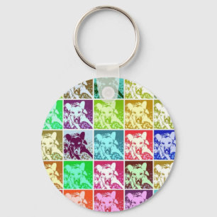 German Shepherd Pop Art Key Ring