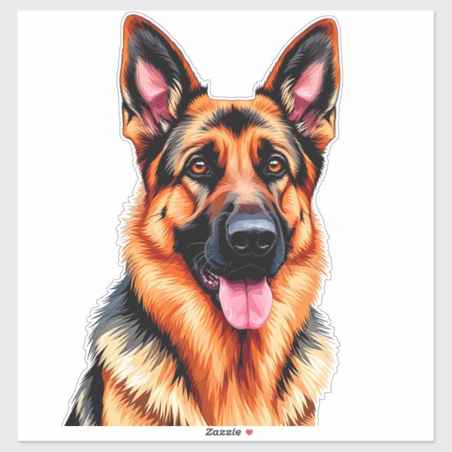 German Shepherd Portrait (Sheet)