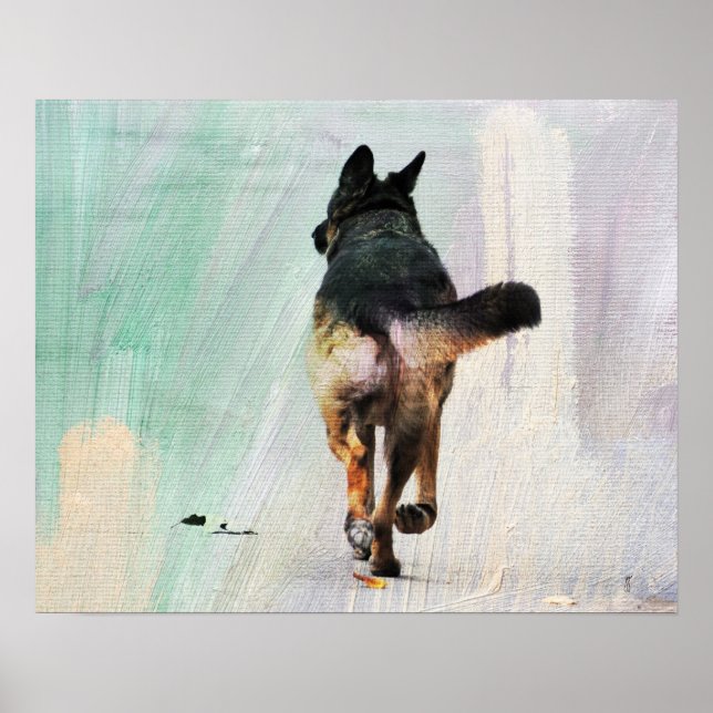 German Shepherd Portrait Fine Art Print (Front)