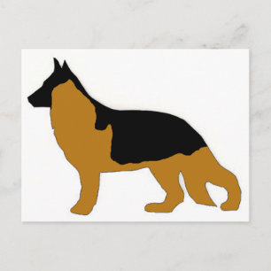 german shepherd postcard