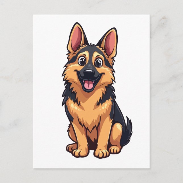 German Shepherd Postcard (Front)