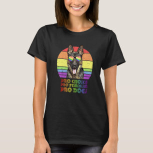 German Shepherd Pro Choice Pro Feminism Pro Dogs L T-Shirt