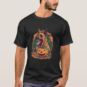 German Shepherd Pumpkin Halloween Costume Dog Love T-Shirt