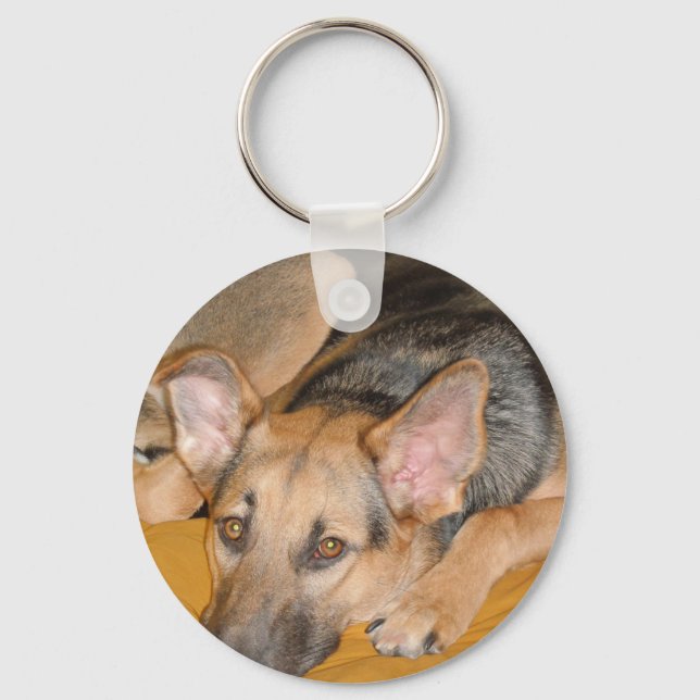 German Shepherd Pup Key Ring (Front)
