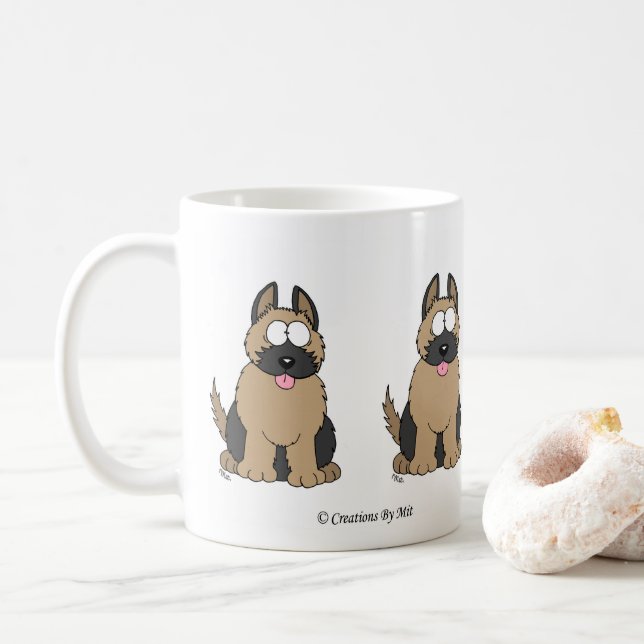 German Shepherd Pup Mug (With Donut)