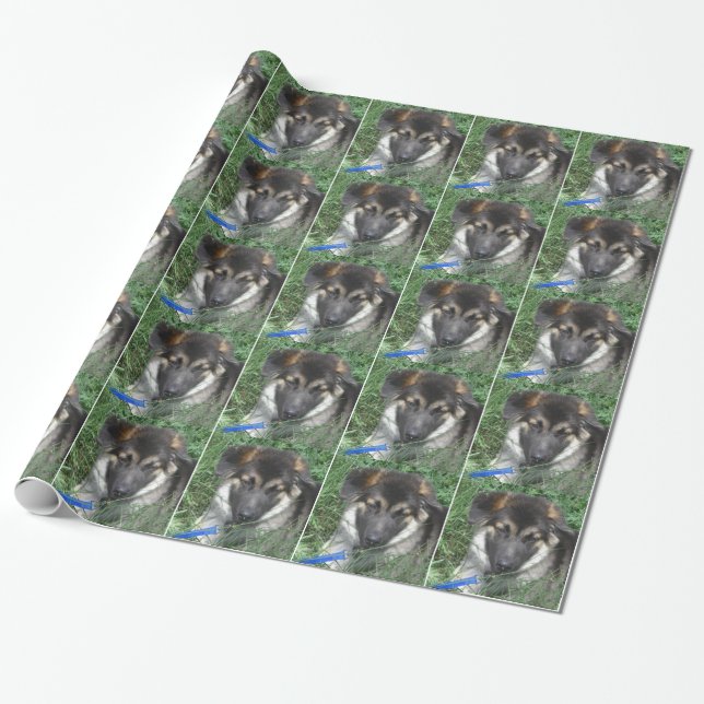 German Shepherd Pup Wrapping Paper (Unrolled)